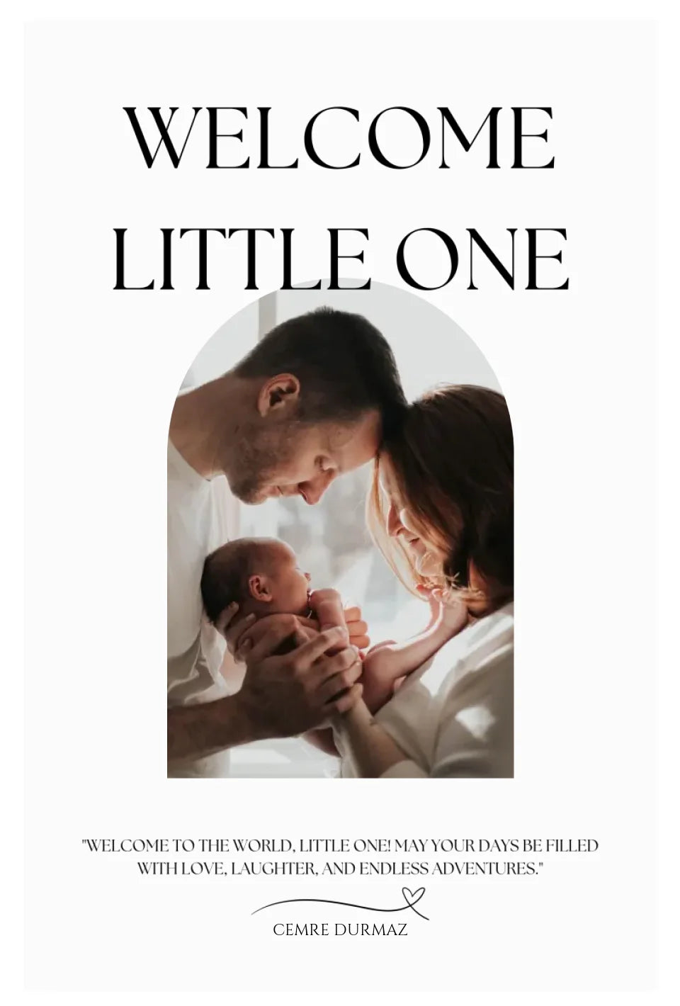Kişiye Özel "Welcome Little One" Poster