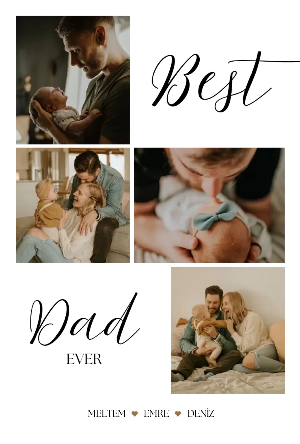 Kişiye Özel "Best Dad Ever" Poster