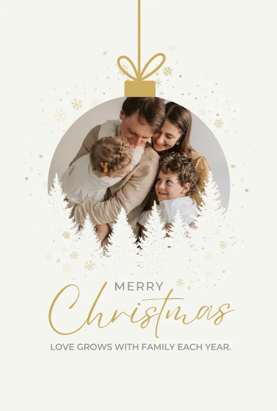 Kişiye Özel Merry Christmas: Kişiselleştirilebilir Aile Yılbaşı Posteri