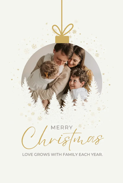 Kişiye Özel Merry Christmas: Kişiselleştirilebilir Aile Yılbaşı Posteri